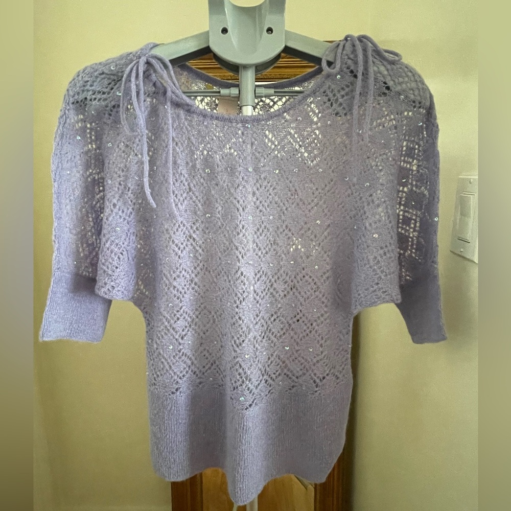 Lavender Lace Women's Crew Neck Sweater